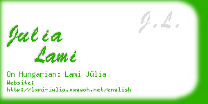 julia lami business card