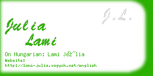 julia lami business card